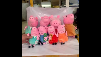 30CM Peppa Pig Plush Stuffed Doll Genuine Pig Mom And Dad Model Children's Toys Cartoon Anime Figure George Kids Birthday Gifts