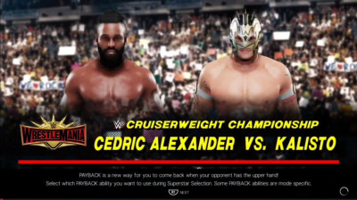 Kalisto vs Cedric Alexander (WWE 2K19)